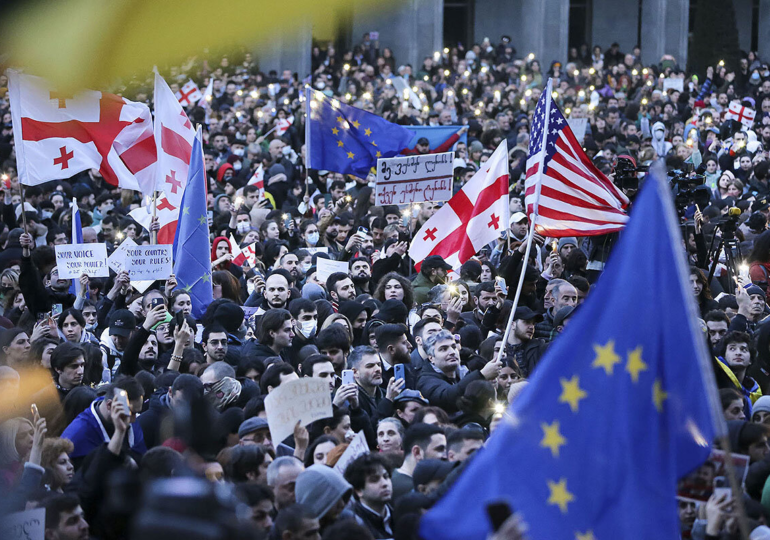 Clashes in Tbilisi as Georgia Detains 16 Protesters Over Disputed Election Results