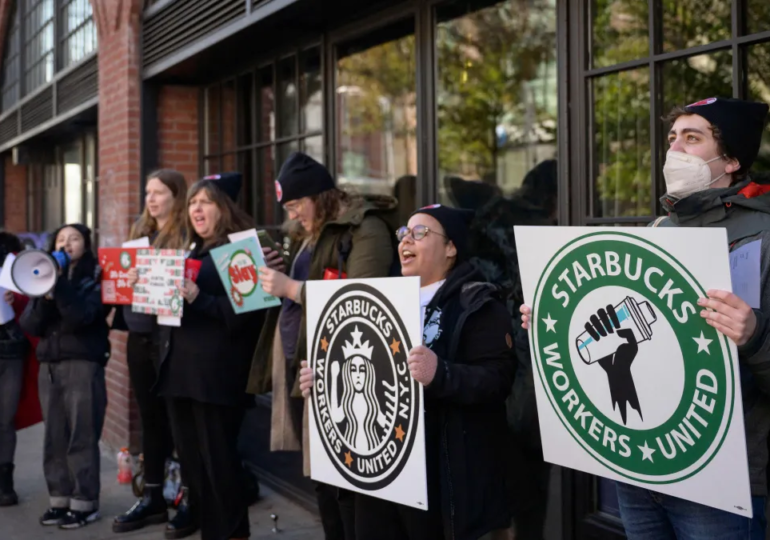 Starbucks Workers Expand Strike to More U.S. Cities Amid Union Standoff