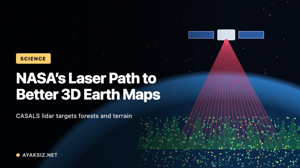 NASA CASALS lidar instrument mapping forests and terrain in 3D